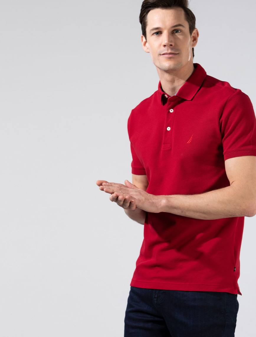 Nautica Erkek Kırmızı Slim Fit Kısa Kollu Polo Nautica Erkek Kırmızı Slim Fit Kısa Kollu Polo
