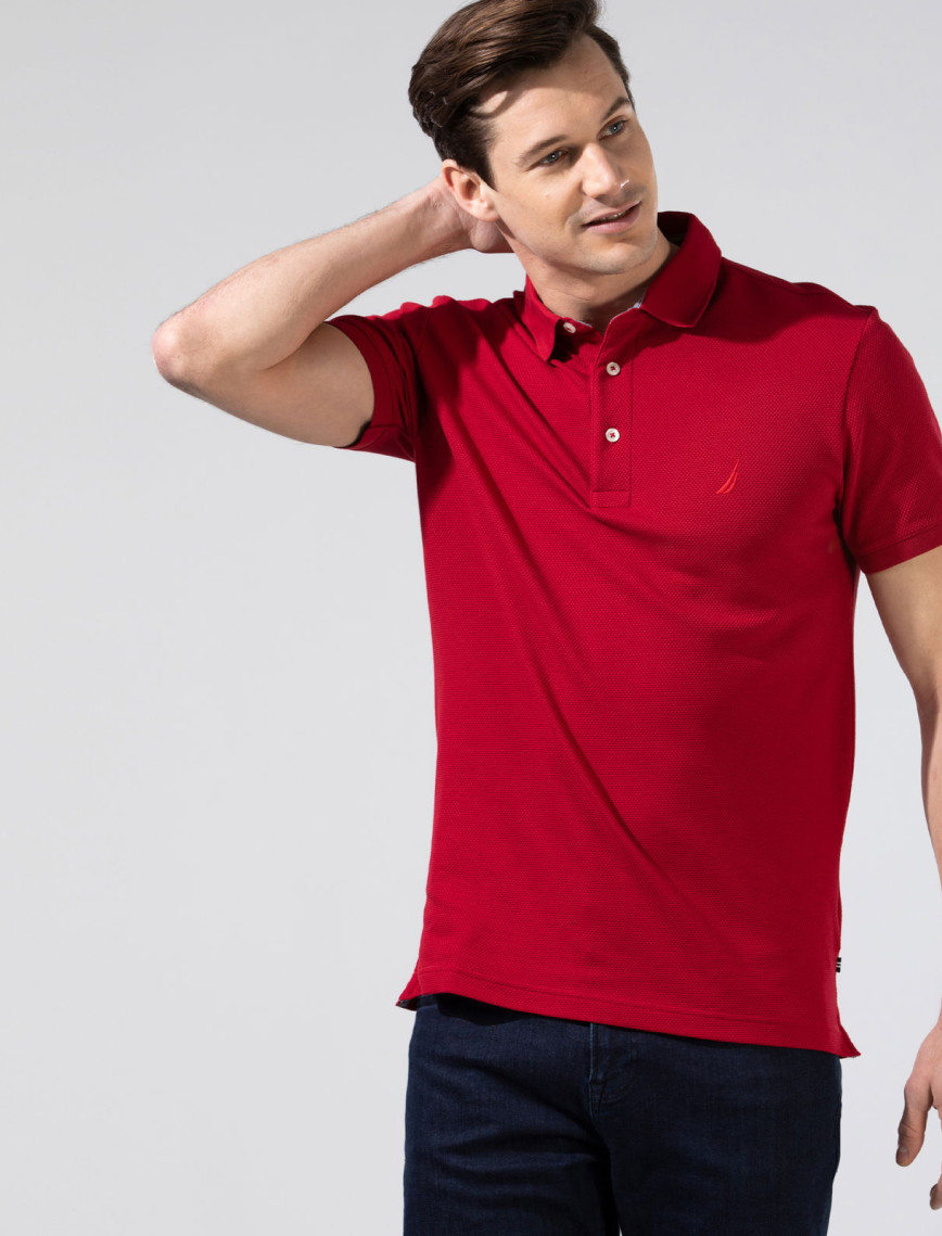 Nautica Erkek Kırmızı Slim Fit Kısa Kollu Polo Nautica Erkek Kırmızı Slim Fit Kısa Kollu Polo
