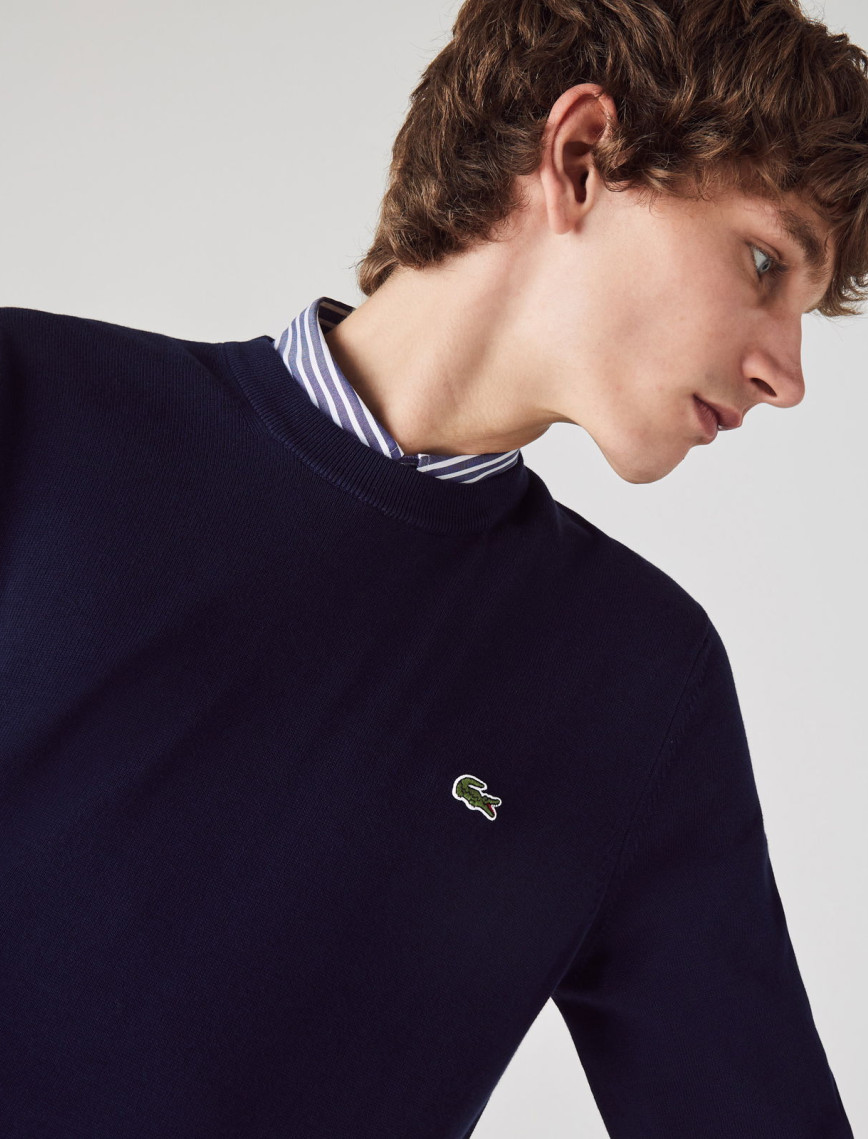 Lacoste Erkek Regular Fit Bisiklet Yaka Organik Pamuk Siyah Kazak Lacoste Erkek Regular Fit Bisiklet Yaka Organik Pamuk Siyah Kazak