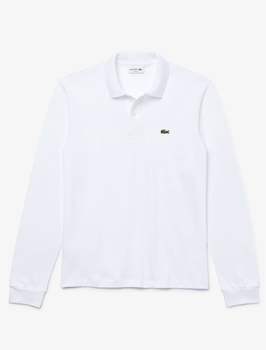 Lacoste Erkek Classic Fit Uzun Kollu Beyaz Polo Lacoste Erkek Classic Fit Uzun Kollu Beyaz Polo