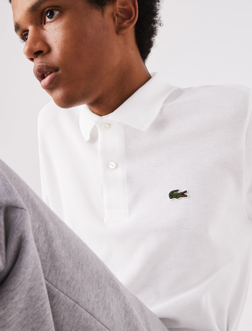 Lacoste Erkek Classic Fit Uzun Kollu Beyaz Polo Lacoste Erkek Classic Fit Uzun Kollu Beyaz Polo