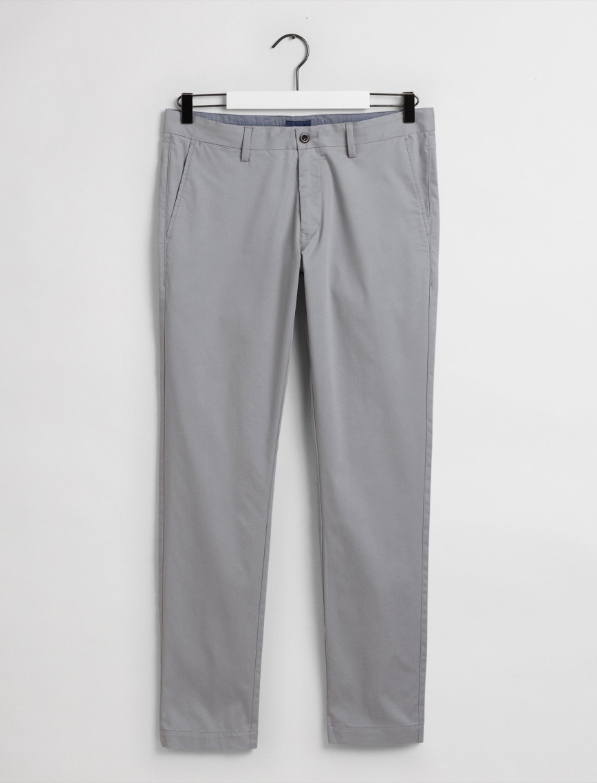 Gant Erkek Gri Slim Fit Hallden Pantolon Gant Erkek Gri Slim Fit Hallden Pantolon