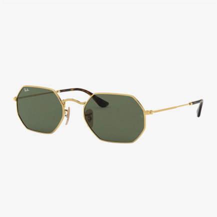 RAY-BAN 0RB3556N Octagonal Unisex Gold Güneş Gözlüğü