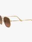 RAY-BAN 0RB3548N Hexagonal Unisex Gold Kahverengi Camlı Güneş Gözlüğü