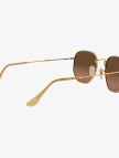RAY-BAN 0RB3548N Hexagonal Unisex Gold Kahverengi Camlı Güneş Gözlüğü