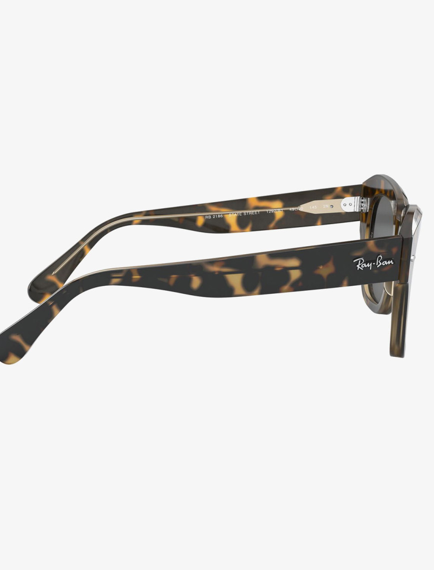 RAY-BAN 0RB2186 State Street Unisex Kahverengi Güneş Gözlüğü RAY-BAN 0RB2186 State Street Unisex Kahverengi Güneş Gözlüğü