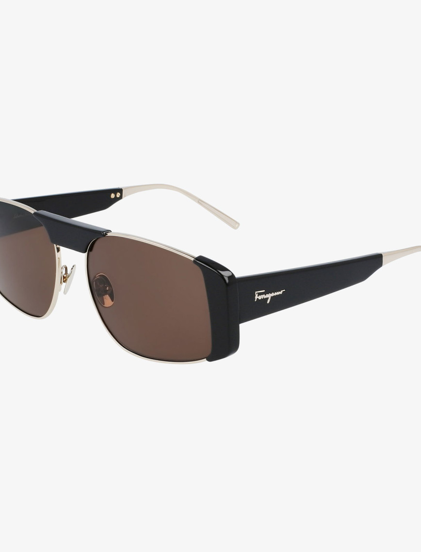 Salvatore Ferragamo Kadın Siyah Dikdörtgen Güneş Gözlüğü Salvatore Ferragamo Kadın Siyah Dikdörtgen Güneş Gözlüğü