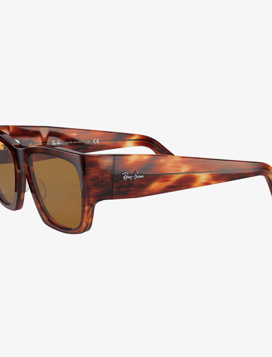 RAY-BAN 0RB2187 Wayfarer Nomad Unisex Striped Havana Güneş Gözlüğü