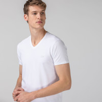 Lacoste Slim Fit V Yaka Beyaz T-Shirt Lacoste Slim Fit V Yaka Beyaz T-Shirt
