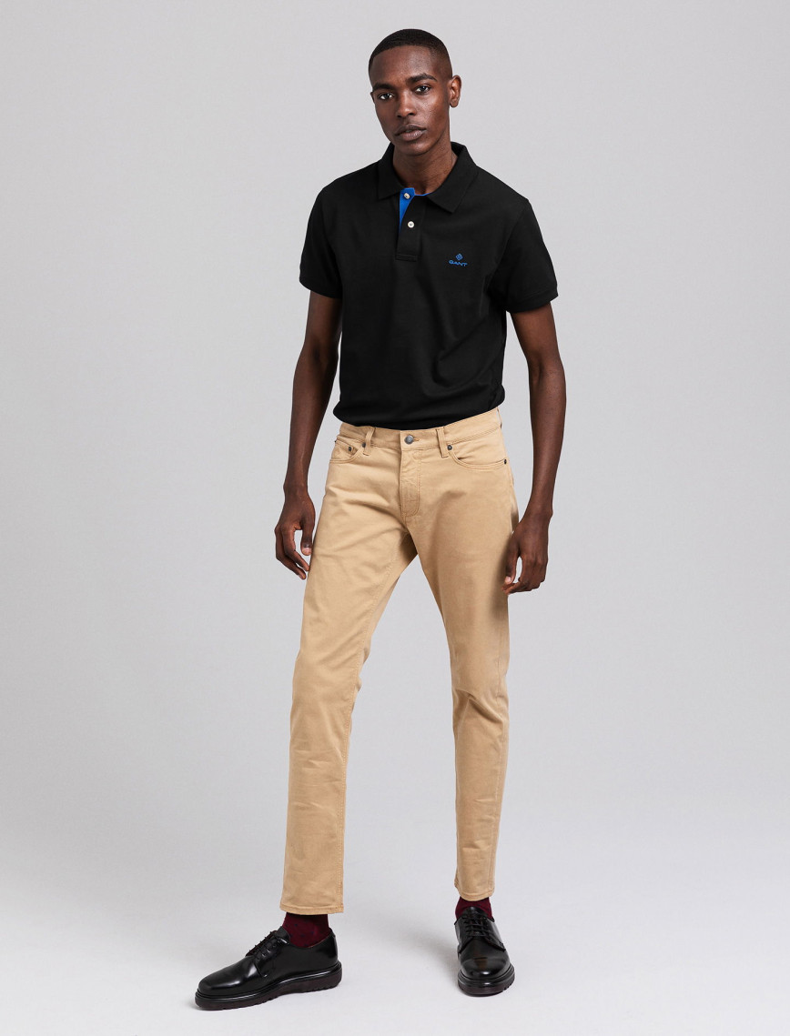 GANT Erkek Siyah Slim Fit Polo GANT Erkek Siyah Slim Fit Polo