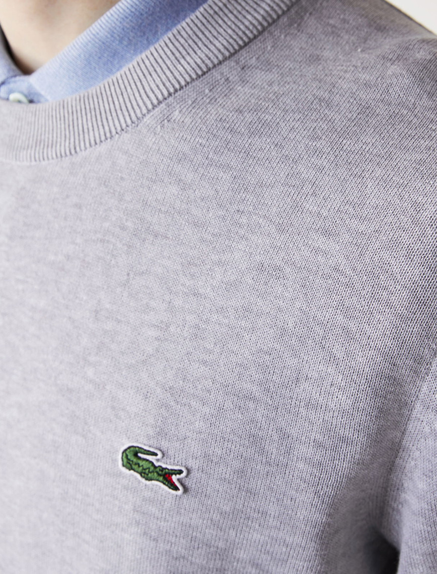 Lacoste Erkek Regular Fit Bisiklet Yaka Organik Pamuk Gri Kazak Lacoste Erkek Regular Fit Bisiklet Yaka Organik Pamuk Gri Kazak