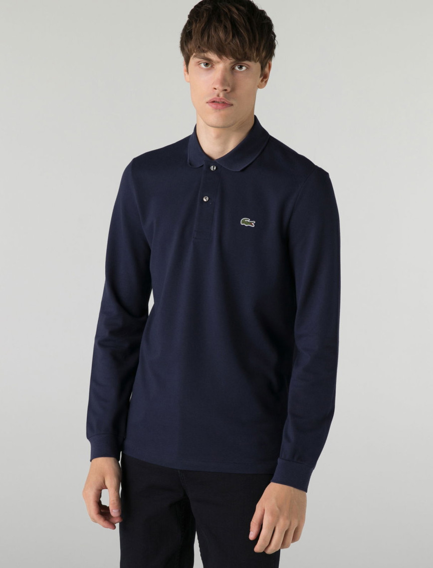 Lacoste Erkek Classic Fit Uzun Kollu Lacivert Polo Lacoste Erkek Classic Fit Uzun Kollu Lacivert Polo