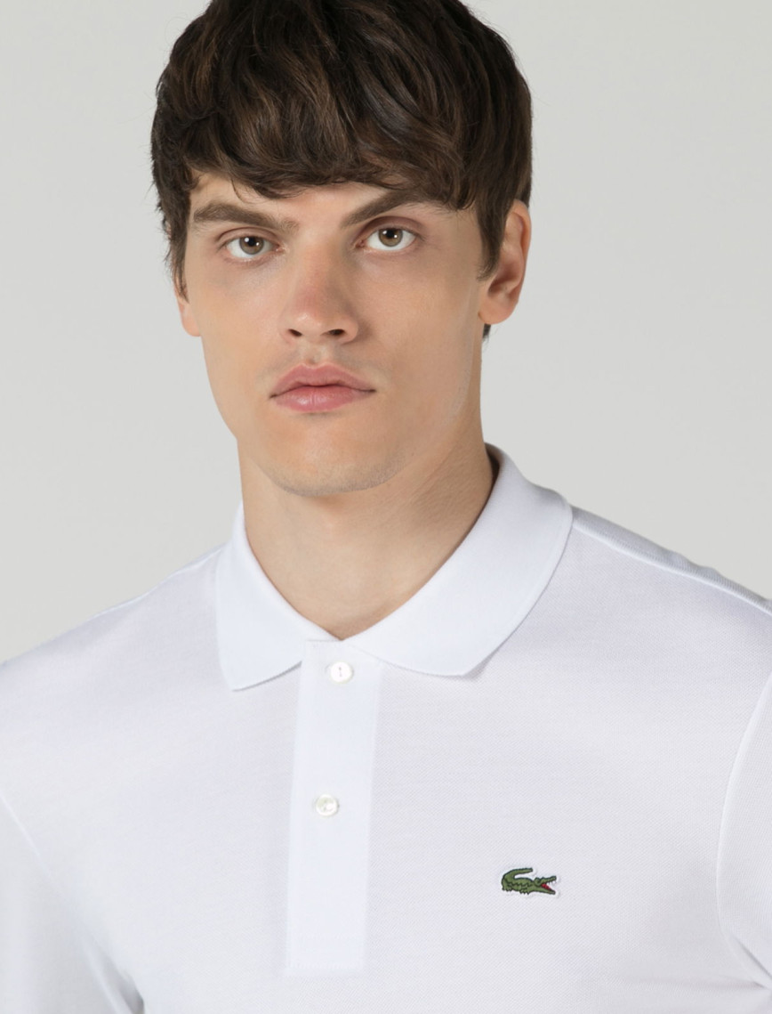 Lacoste Erkek Classic Fit Uzun Kollu Beyaz Polo Lacoste Erkek Classic Fit Uzun Kollu Beyaz Polo