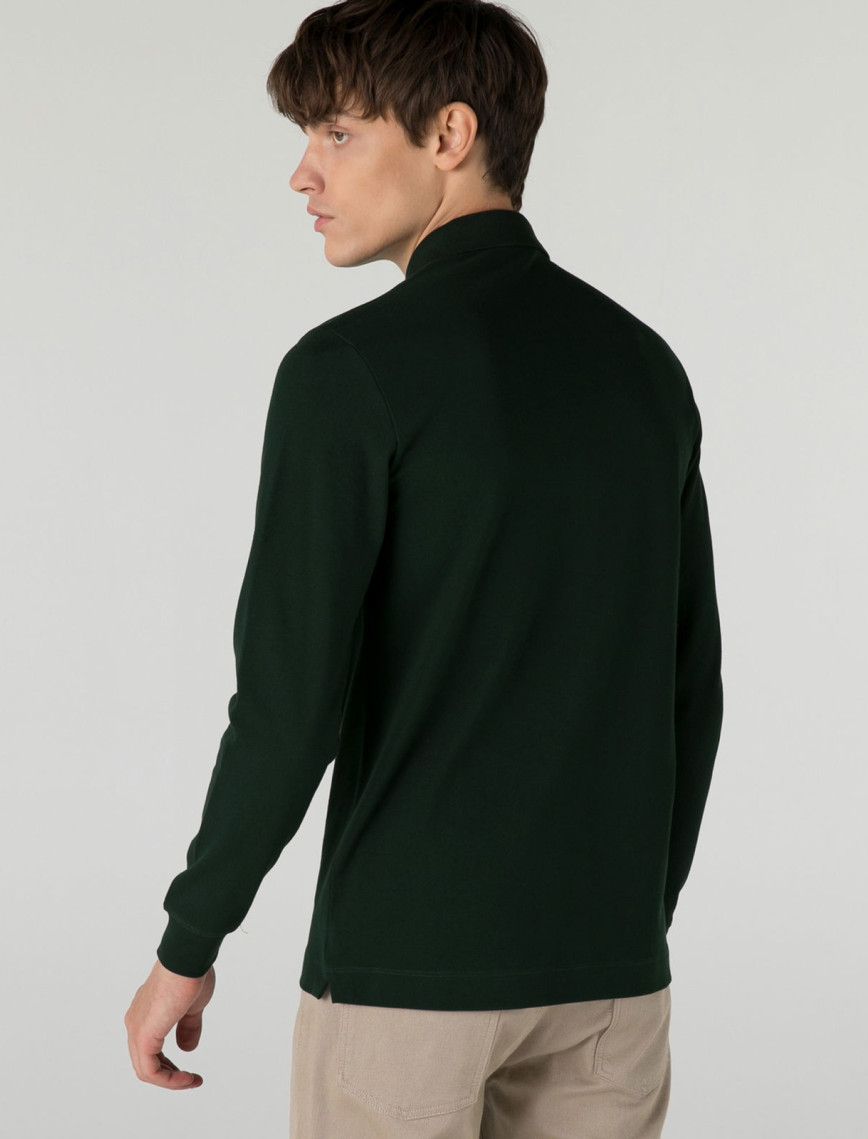 Lacoste Erkek Regular Fit Uzun Kollu Yeşil Paris Polo Lacoste Erkek Regular Fit Uzun Kollu Yeşil Paris Polo