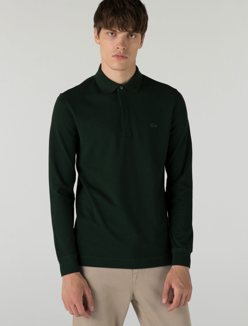 Lacoste Erkek Regular Fit Uzun Kollu Yeşil Paris Polo Lacoste Erkek Regular Fit Uzun Kollu Yeşil Paris Polo