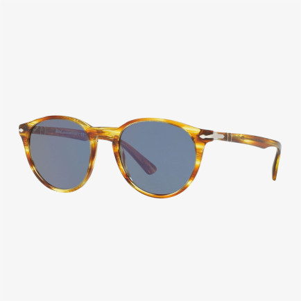 PERSOL 0PO3152S Erkek Striped Brown Yellow Güneş Gözlüğü PERSOL 0PO3152S Erkek Striped Brown Yellow Güneş Gözlüğü