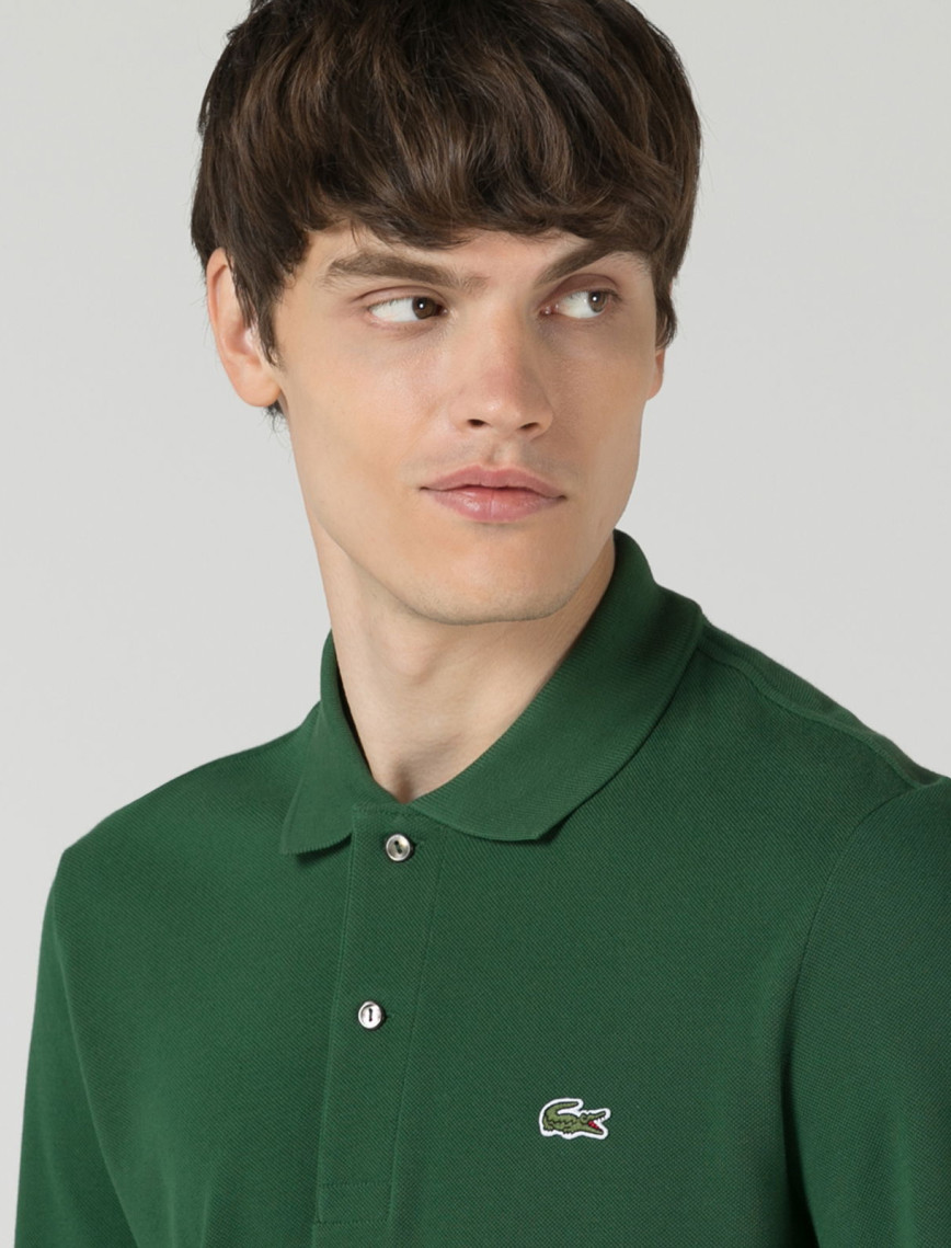 Lacoste Erkek Classic Fit Uzun Kollu Yeşil Polo Lacoste Erkek Classic Fit Uzun Kollu Yeşil Polo