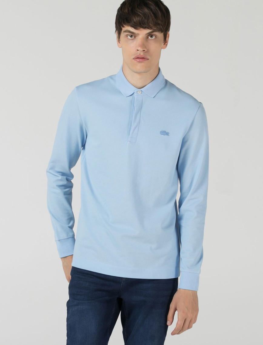 Lacoste Erkek Regular Fit Uzun Kollu Mavi Polo Lacoste Erkek Regular Fit Uzun Kollu Mavi Polo
