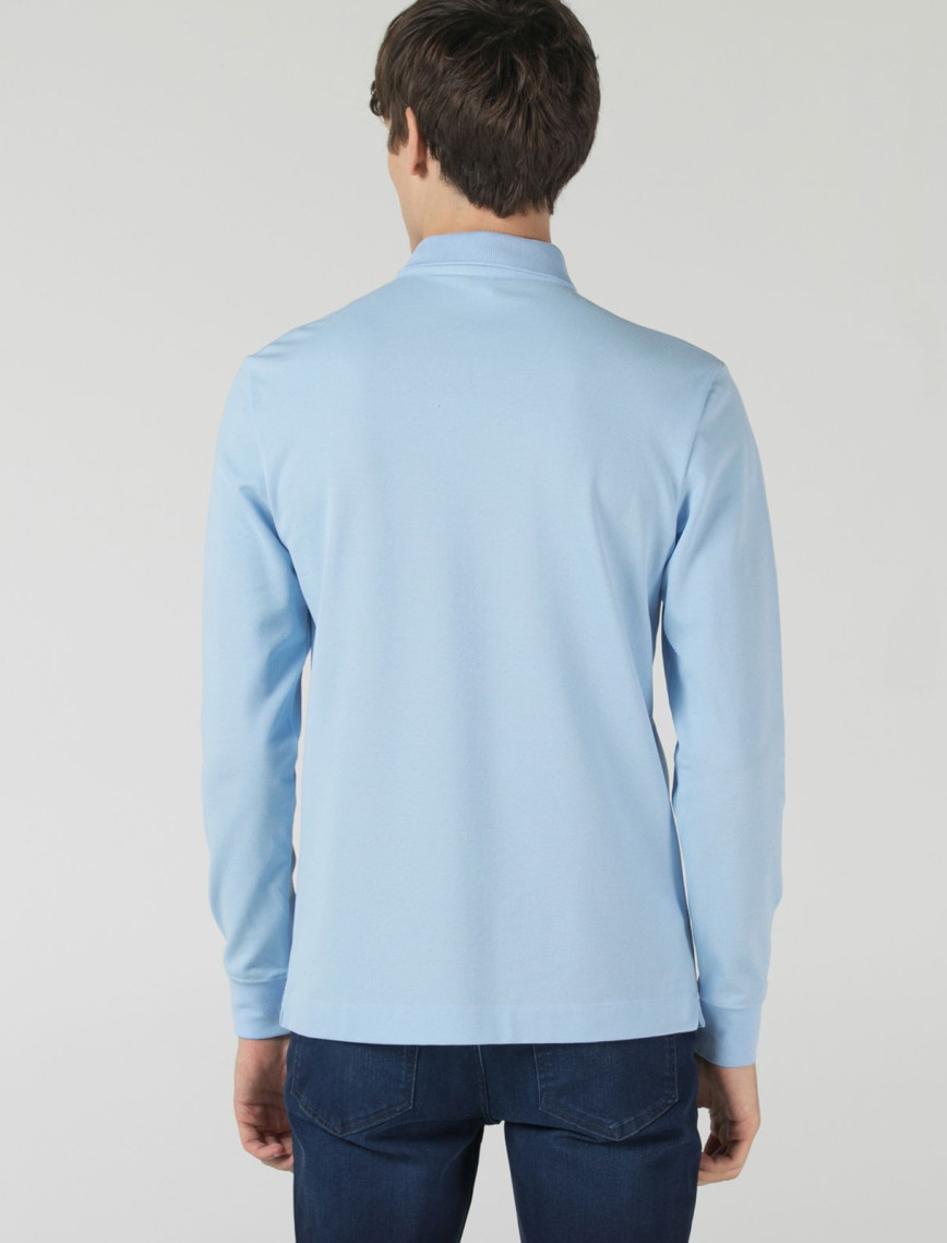 Lacoste Erkek Regular Fit Uzun Kollu Mavi Polo Lacoste Erkek Regular Fit Uzun Kollu Mavi Polo