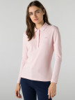 Lacoste Kadın Slim Fit Uzun Kollu Açık Pembe Polo Lacoste Kadın Slim Fit Uzun Kollu Açık Pembe Polo