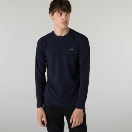 Lacoste Erkek Regular Fit Uzun Kollu Bisiklet Yaka Lacivert T-Shirt Lacoste Erkek Regular Fit Uzun Kollu Bisiklet Yaka Lacivert T-Shirt