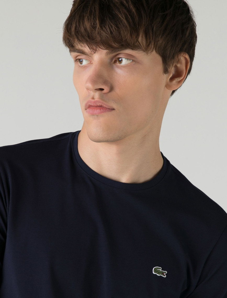 Lacoste Erkek Regular Fit Uzun Kollu Bisiklet Yaka Lacivert T-Shirt