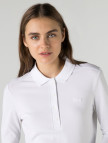 Lacoste Kadın Slim Fit Uzun Kollu Beyaz Polo Lacoste Kadın Slim Fit Uzun Kollu Beyaz Polo