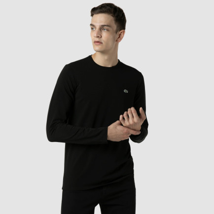 Lacoste Erkek Regular Fit Uzun Kollu Bisiklet Yaka Siyah T-Shirt Lacoste Erkek Regular Fit Uzun Kollu Bisiklet Yaka Siyah T-Shirt