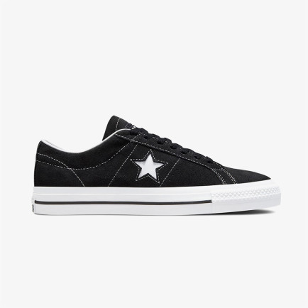 Converse One Star Pro Low Unisex Siyah Deri Sneaker