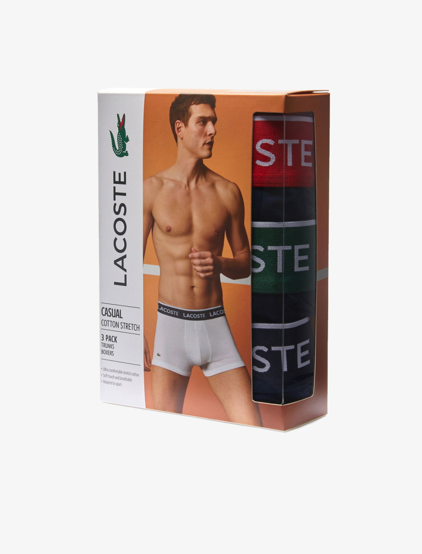Lacoste Active Erkek 3'lü Lacivert Boxer Lacoste Active Erkek 3'lü Lacivert Boxer