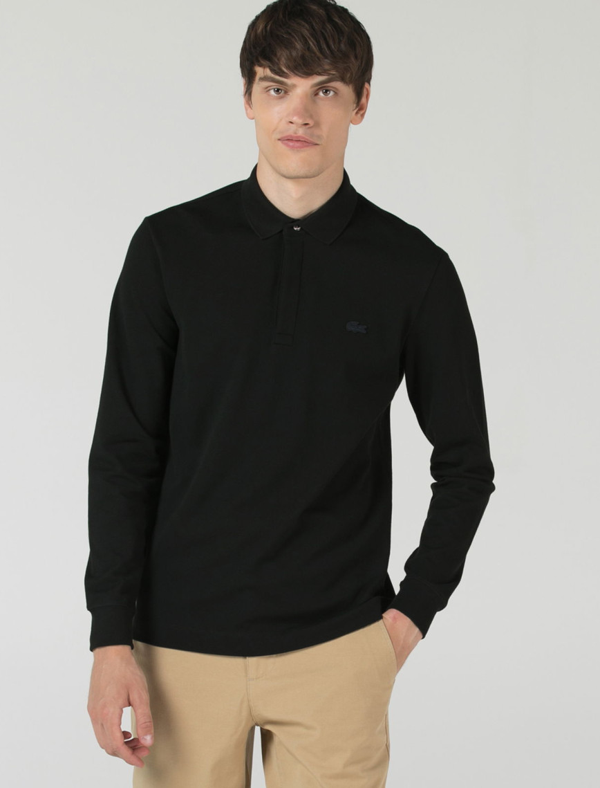 Lacoste Erkek Regular Fit Uzun Kollu Siyah Paris Polo Lacoste Erkek Regular Fit Uzun Kollu Siyah Paris Polo