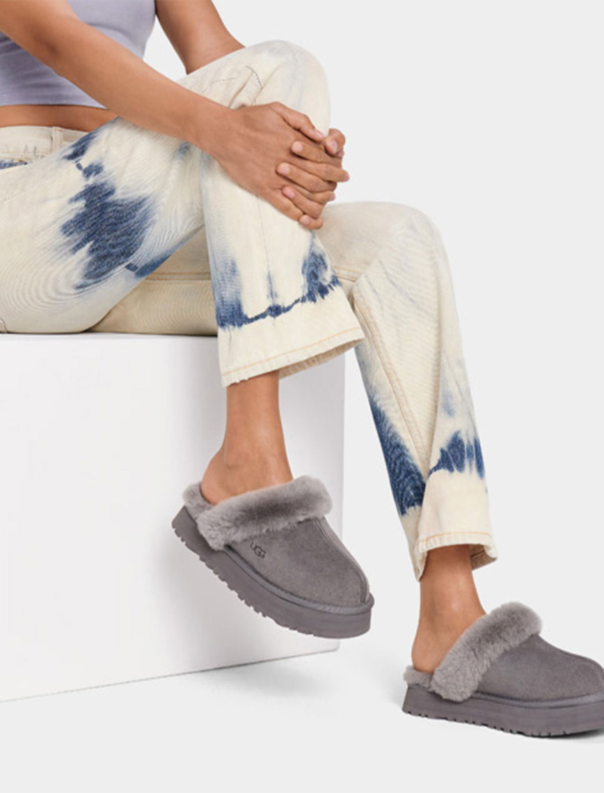 UGG Disquette Kadın Gri Terlik UGG Disquette Kadın Gri Terlik