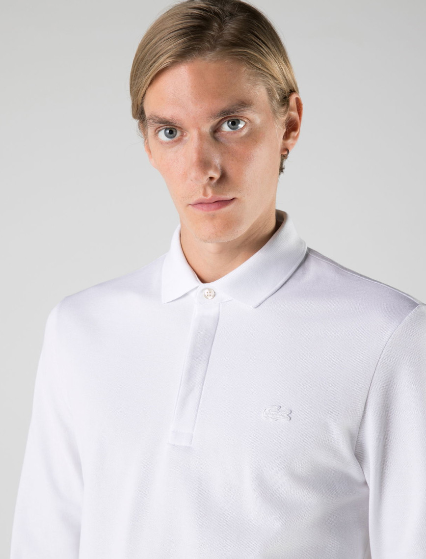 Lacoste Erkek Regular Fit Uzun Kollu Beyaz Polo