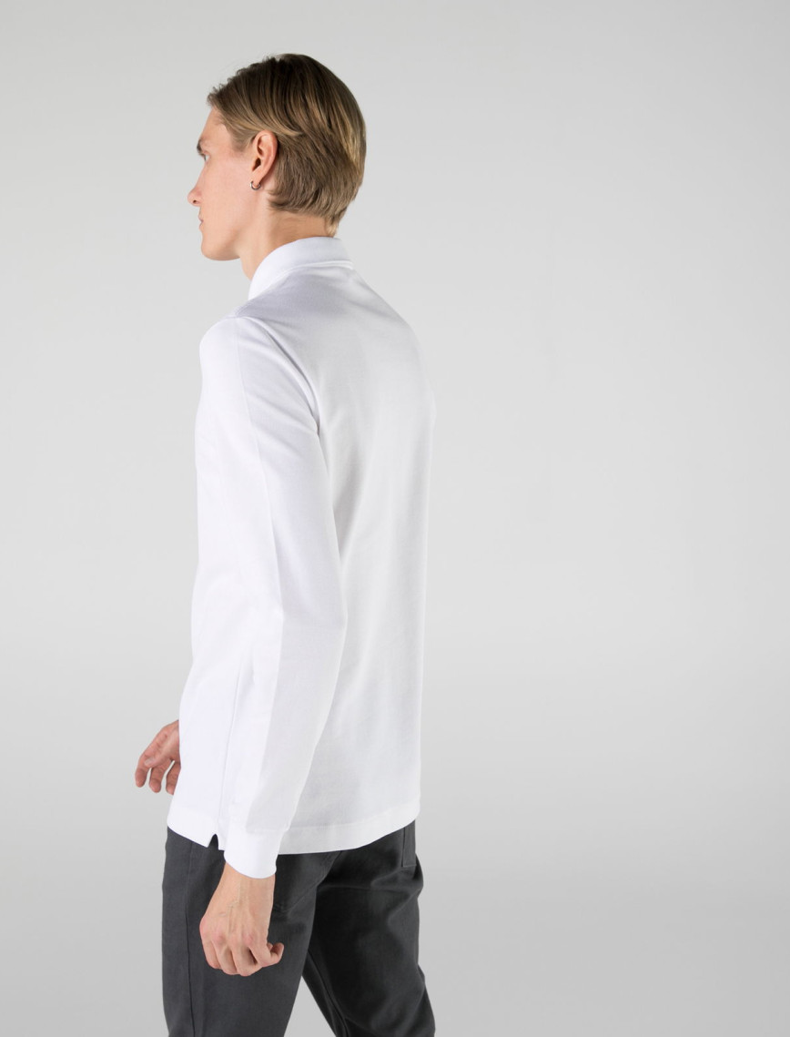Lacoste Erkek Regular Fit Uzun Kollu Beyaz Polo