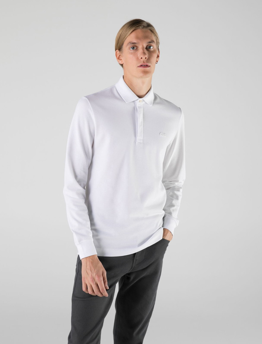 Lacoste Erkek Regular Fit Uzun Kollu Beyaz Polo