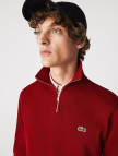 Lacoste Erkek Classic Fit Yarım Fermuarlı Bordo Sweatshirt Lacoste Erkek Classic Fit Yarım Fermuarlı Bordo Sweatshirt