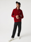 Lacoste Erkek Classic Fit Yarım Fermuarlı Bordo Sweatshirt Lacoste Erkek Classic Fit Yarım Fermuarlı Bordo Sweatshirt
