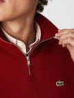 Lacoste Erkek Classic Fit Yarım Fermuarlı Bordo Sweatshirt Lacoste Erkek Classic Fit Yarım Fermuarlı Bordo Sweatshirt