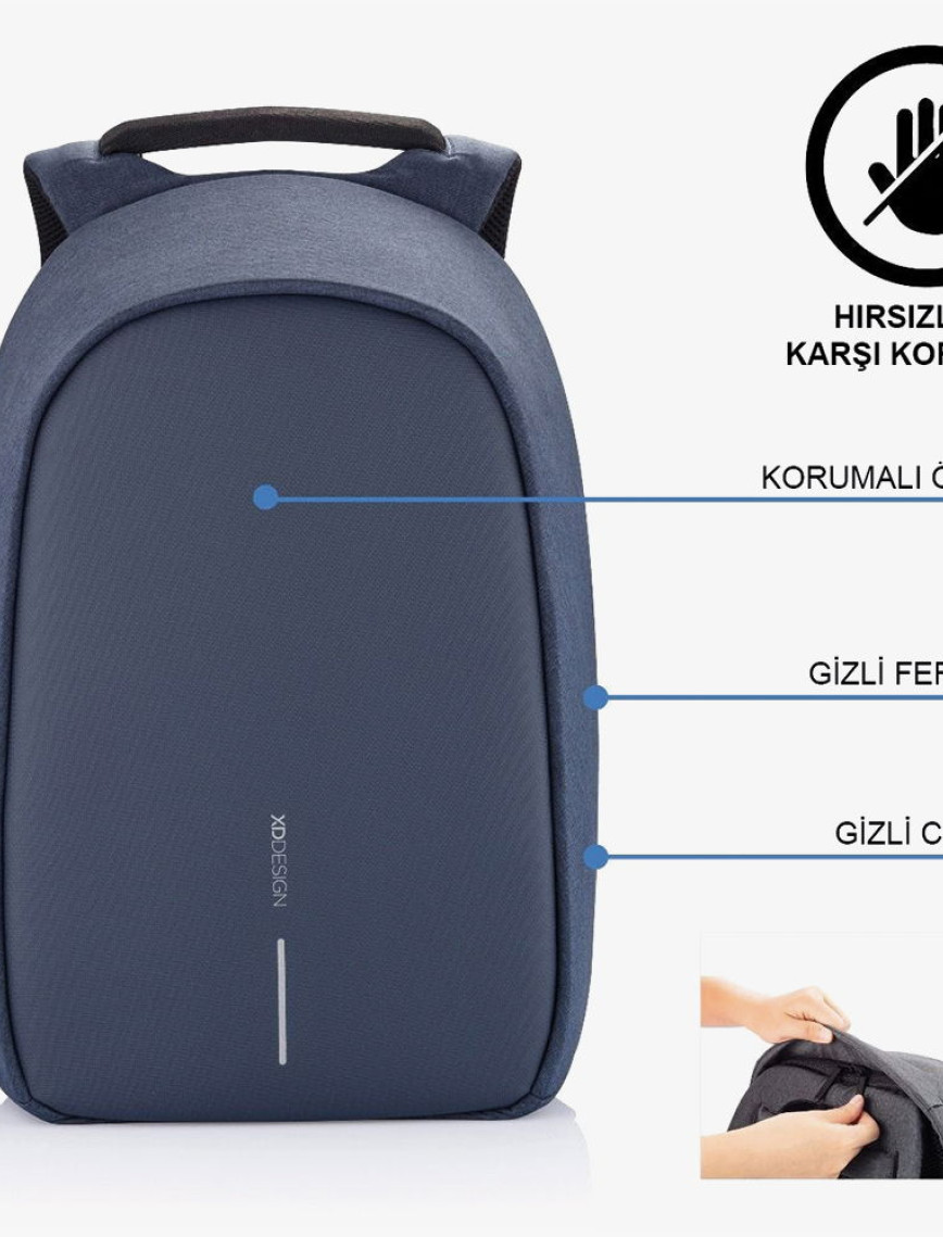 XD Design Bobby Hero Regular Unisex Mavi Sırt Çantası XD Design Bobby Hero Regular Unisex Mavi Sırt Çantası