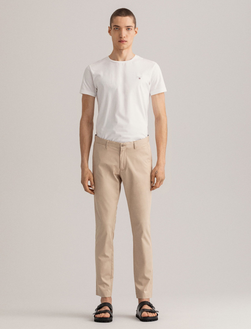 Gant Erkek Gri Slim Fit Hallden Pantolon Gant Erkek Gri Slim Fit Hallden Pantolon