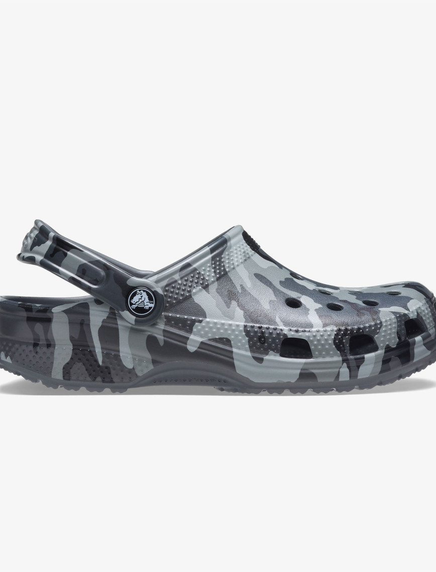 Crocs Classic Printed Camo Clog Erkek Gri Terlik Crocs Classic Printed Camo Clog Erkek Gri Terlik