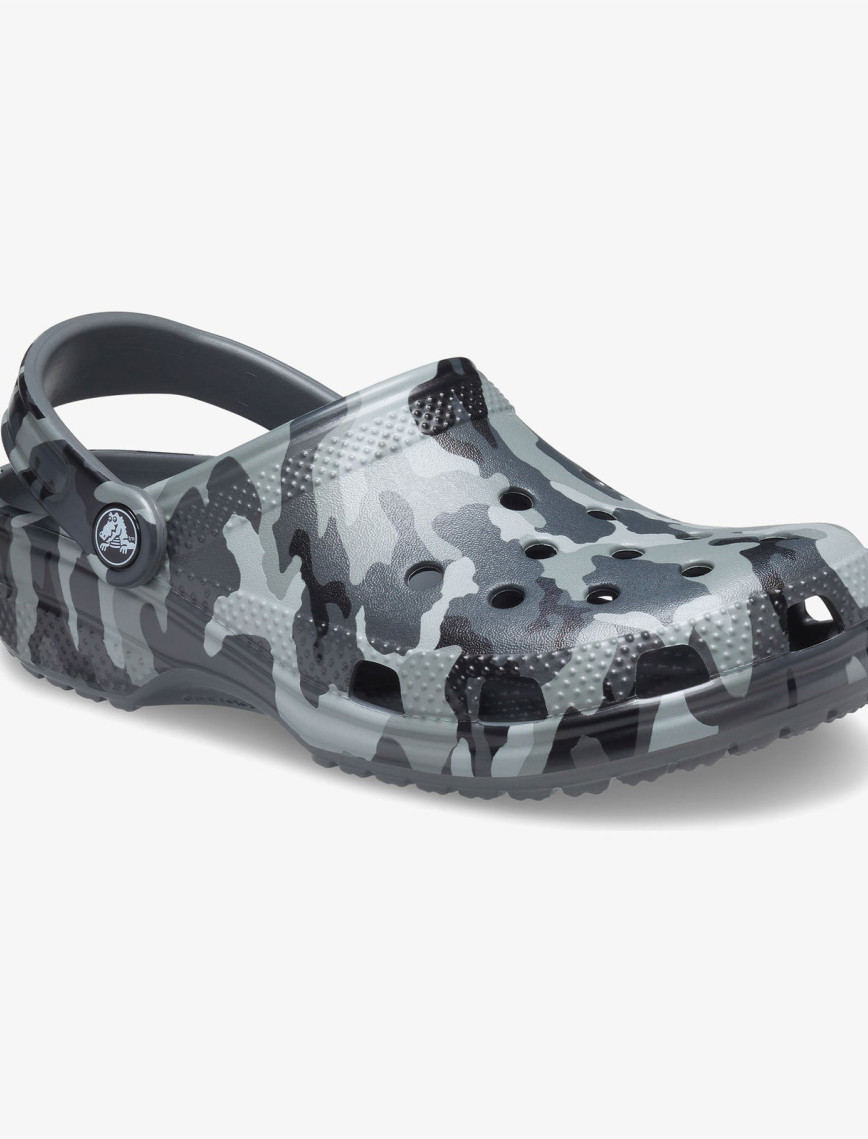 Crocs Classic Printed Camo Clog Erkek Gri Terlik Crocs Classic Printed Camo Clog Erkek Gri Terlik