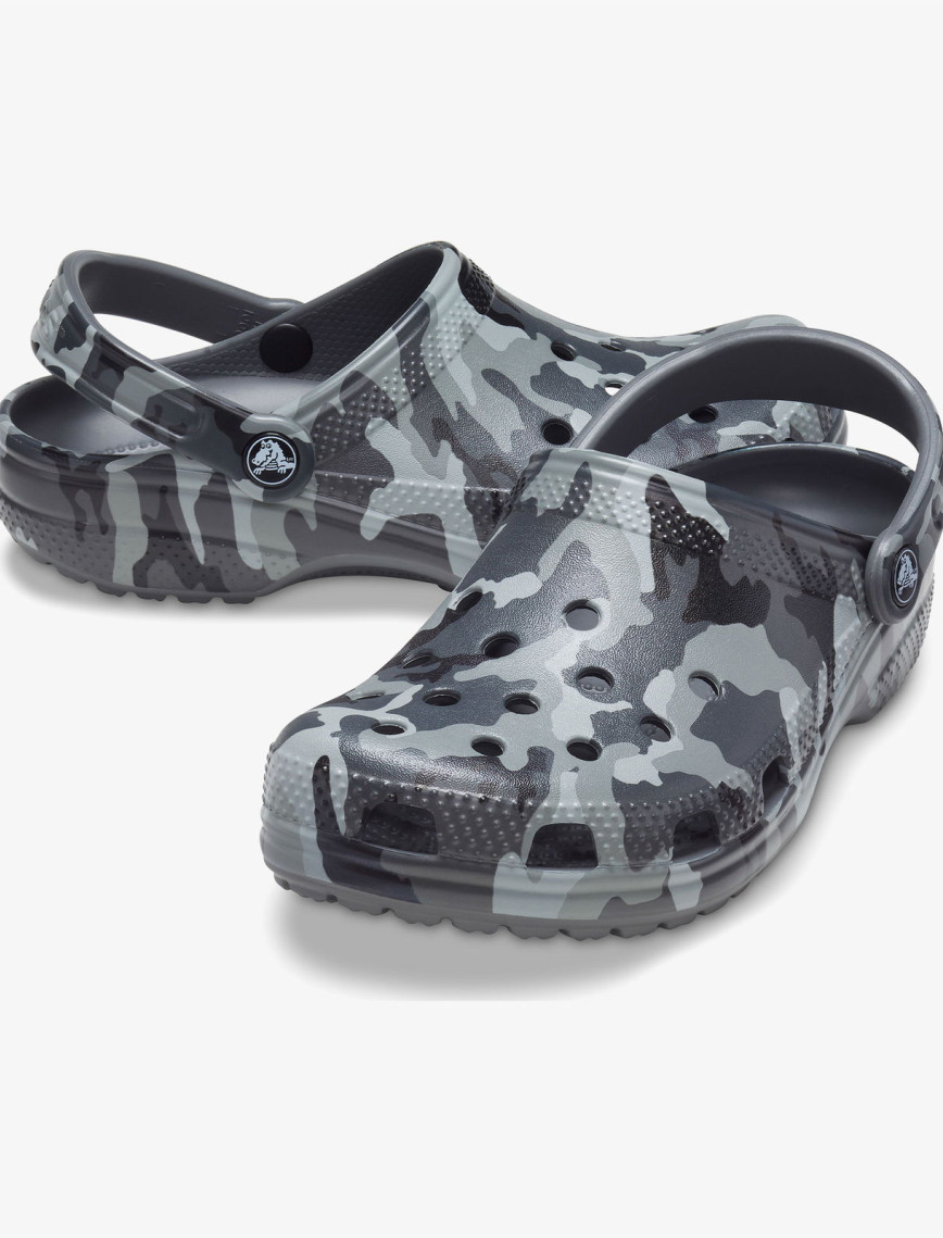 Crocs Classic Printed Camo Clog Erkek Gri Terlik Crocs Classic Printed Camo Clog Erkek Gri Terlik