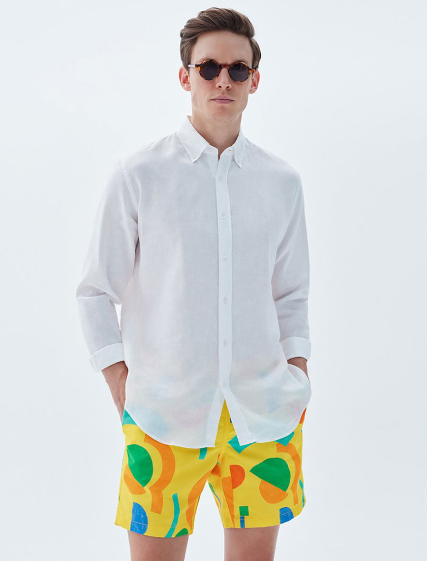 Bluemint Arthus Erkek Yellow Marks Mayo Şort Bluemint Arthus Erkek Yellow Marks Mayo Şort