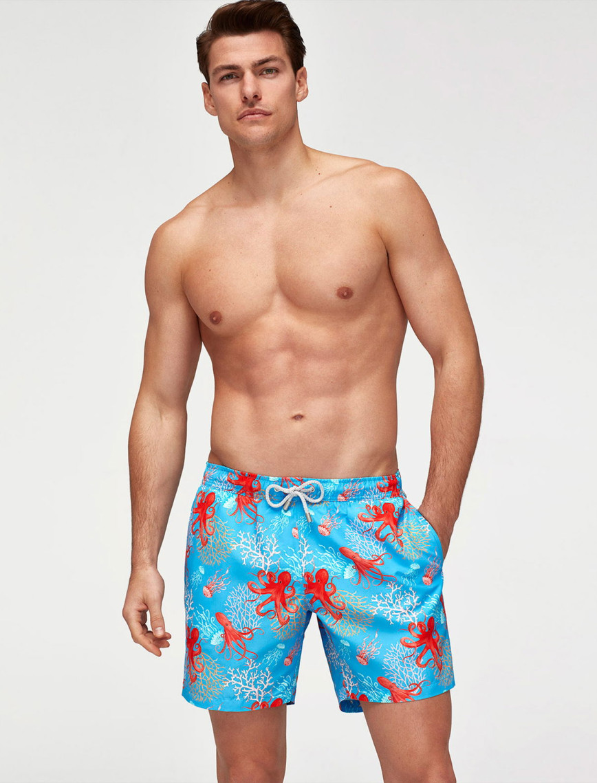 Bluemint Arthus Erkek Aqua Octopus Mayo Şort Bluemint Arthus Erkek Aqua Octopus Mayo Şort