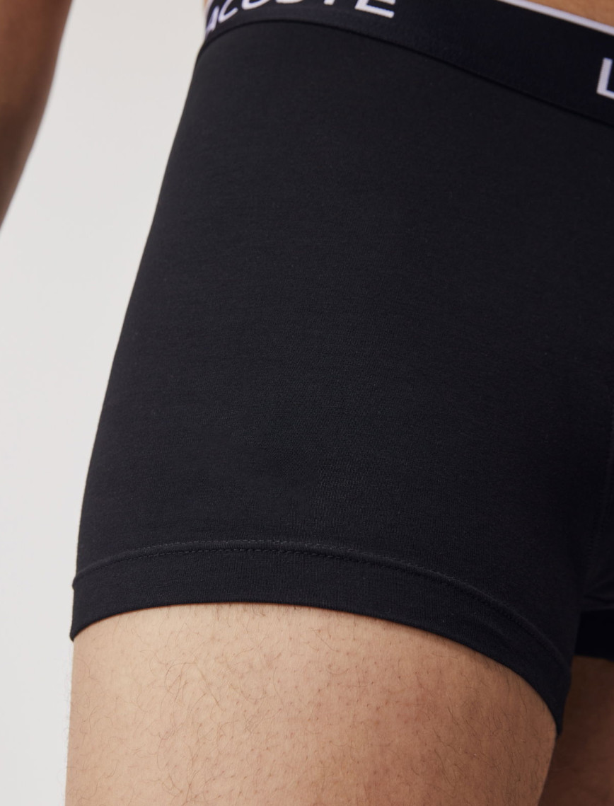 Lacoste Erkek 3'lü Siyah Boxer Lacoste Erkek 3'lü Siyah Boxer