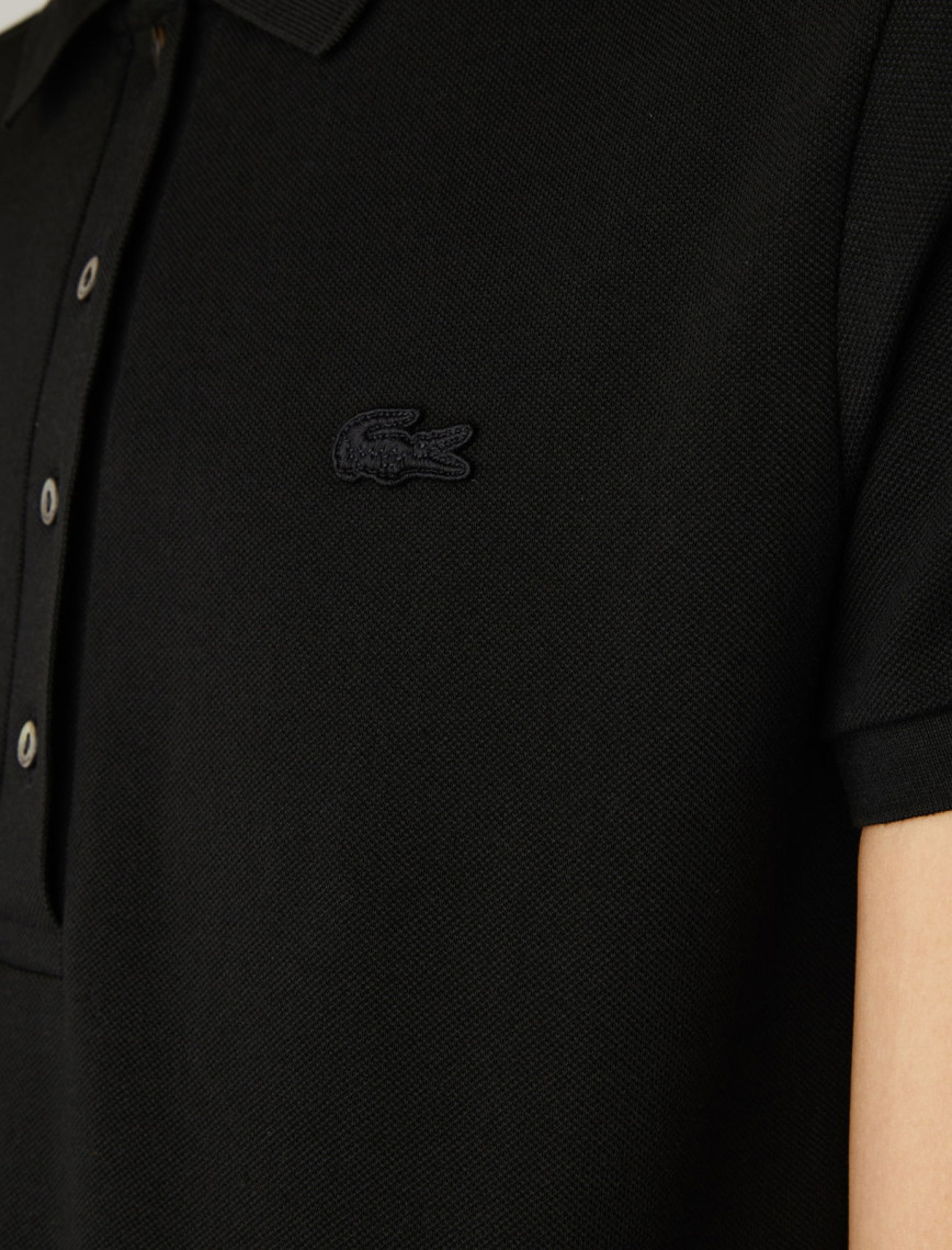 Lacoste L.12.D Kadın Slim Fit Siyah Polo Lacoste L.12.D Kadın Slim Fit Siyah Polo