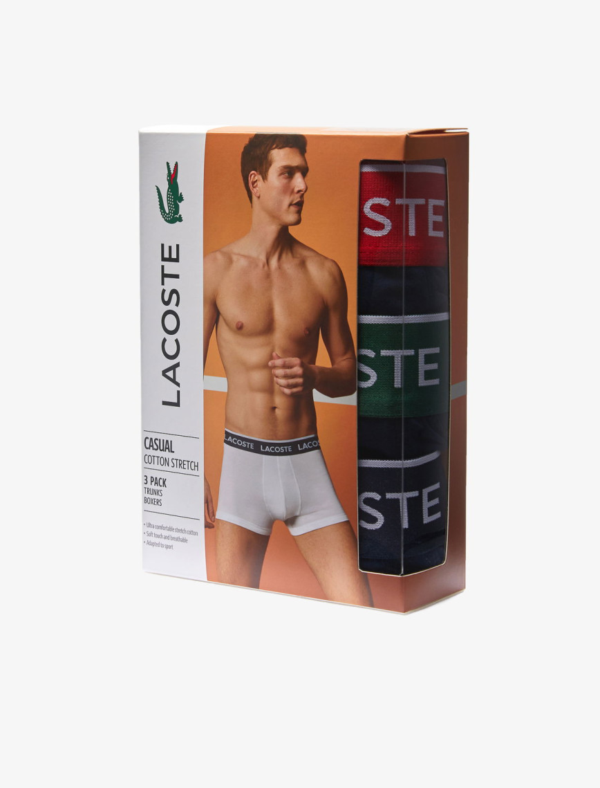 Lacoste Classic Erkek 3'lü Lacivert Boxer Lacoste Classic Erkek 3'lü Lacivert Boxer