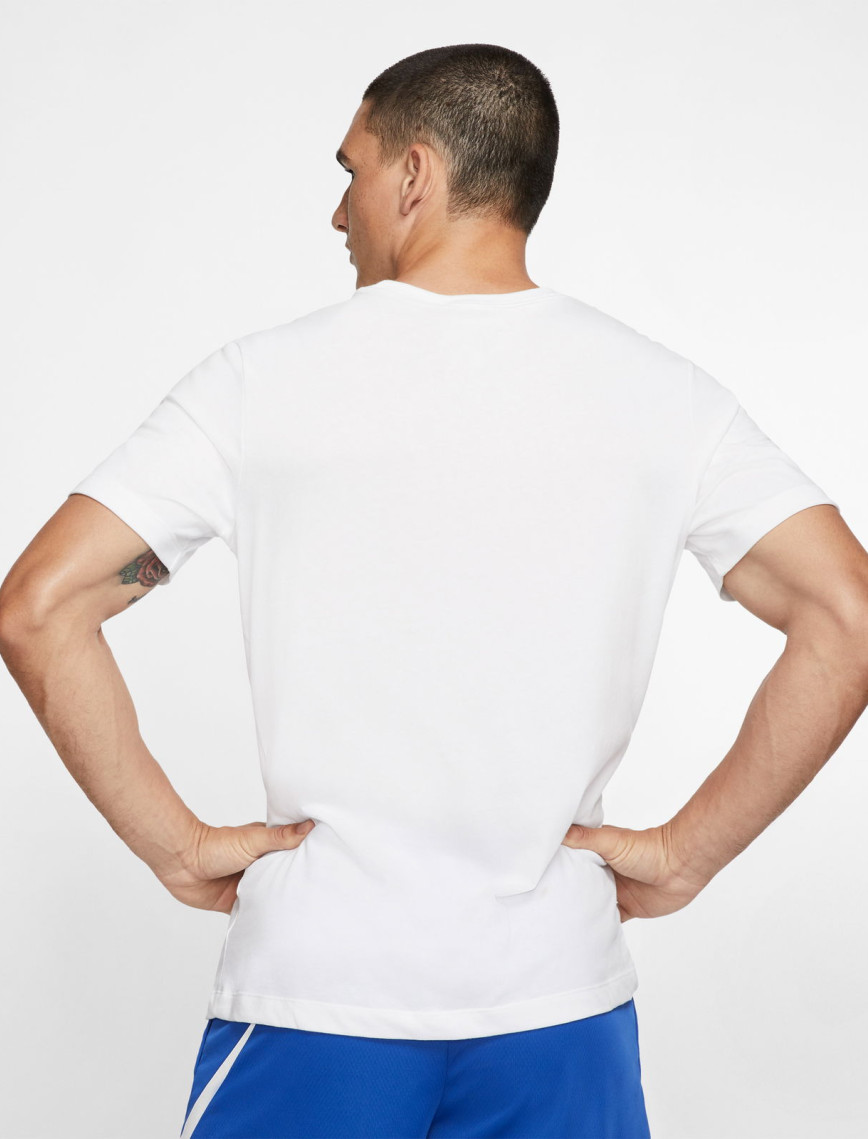 Nike Dri-Fit Crew Solid Erkek Beyaz T-Shirt