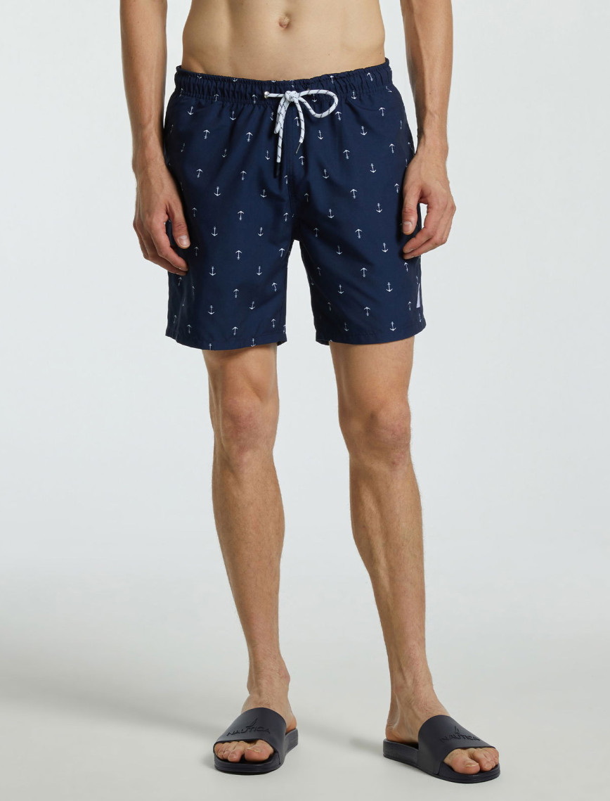 Nautica Erkek Lacivert Desenli Mayo Şort Nautica Erkek Lacivert Desenli Mayo Şort